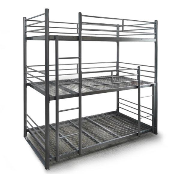 triple bunk bed metal